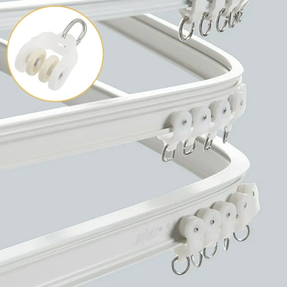 Toddmomy 10Pcs Mute Gliding Curtain Glider for Homeowners and Windows