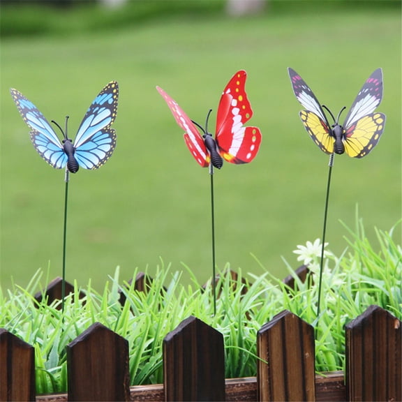 Toddmomy 10Pcs PVC Butterfly Decor for Homeowners and Photographers 4.7in