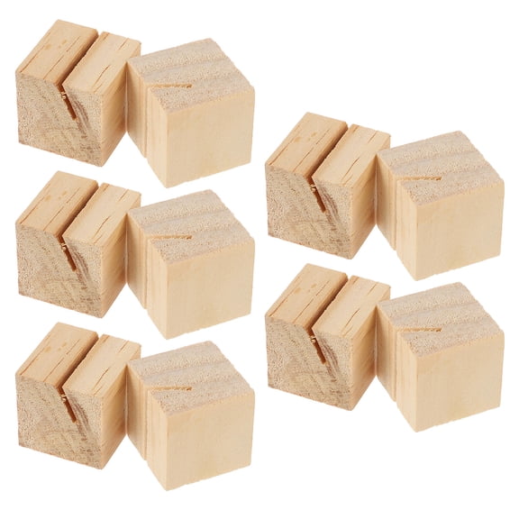 Toddmomy 10Pcs Photo Holders for Table Setting Beige Business Cards Holders for Home Decor