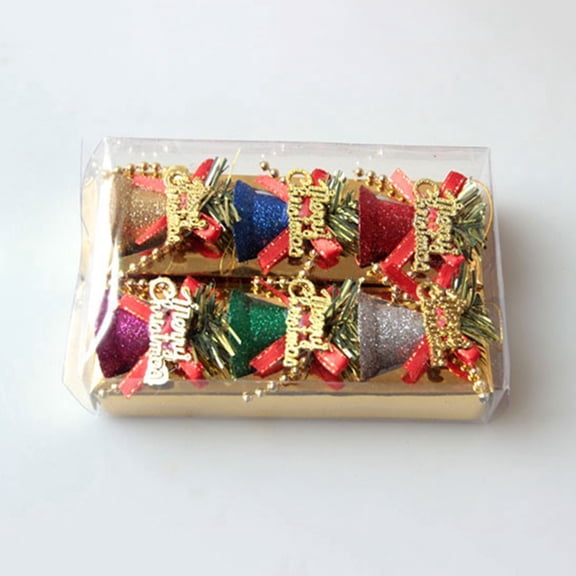 Toddmomy 12Pcs Small Mini Bells Pendant Assorted Color for Festive Atmosphere and Home Decoration