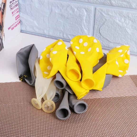 Toddmomy 15Pcs Bee Theme Party Balloons Latex Round Decoration Supplies for Kids Birthday Party 12in