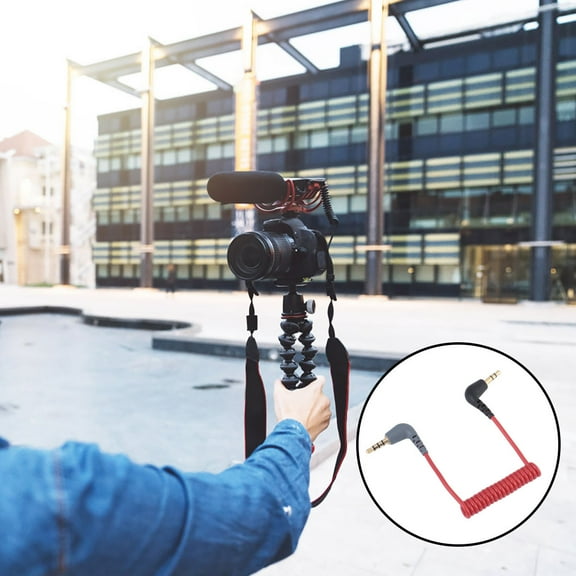 Toddmomy 1Pack 3.5MM Connection Cable Audio Transmission Copper Wire for Microphone Red 75cm