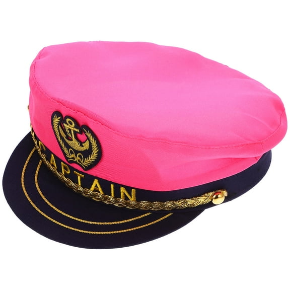 Toddmomy 1Pack Boat Captains Hat Classic Style Nautical Sailor Cap Adjustable Head Circumference Adults Party Travel