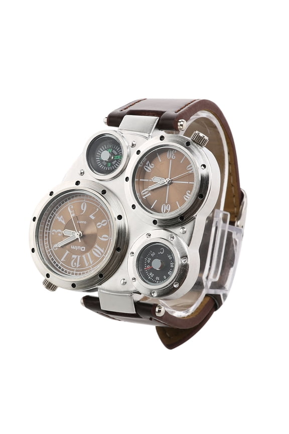 1Pack Mens Wrist Watches with Analog Display and Living Waterproof Function in Retro Style 11.0*2.3*0.4in