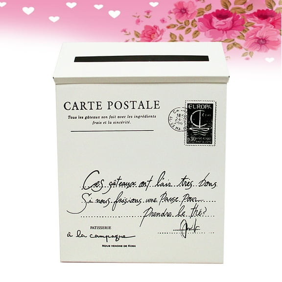 Toddmomy 1Pack Rectangular Novelty Tinplate Mailbox for Indoor Use with Retro Style 11.8x9.1x2.4in