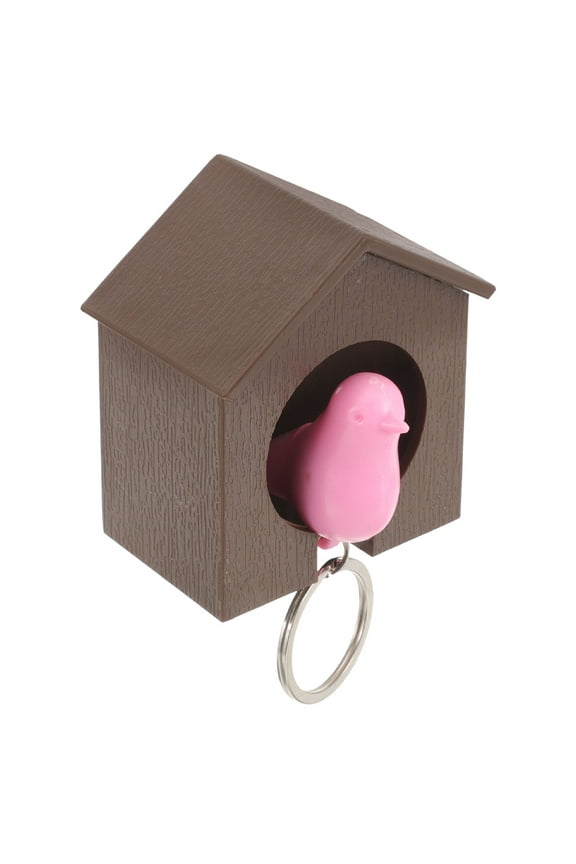 1Pcs Pink Birdhouse Key Ring 2.7*2.7*3in Bird House Bird For Latch-key Kids