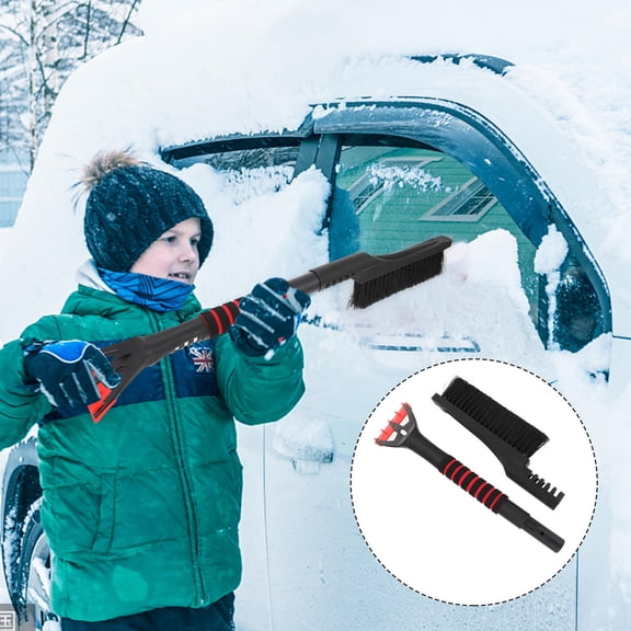 Toddmomy 1Set Black ABS Snow Brush for Car with Ice Scraper Compact Design Multi Functional Winter Driving