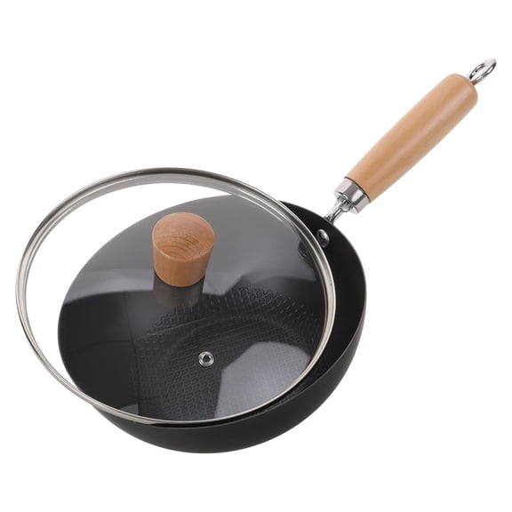 Toddmomy Nonstick Stir Fry Pan Set with Handle, Wok for Gas Stove, Cookware for Home Cooking