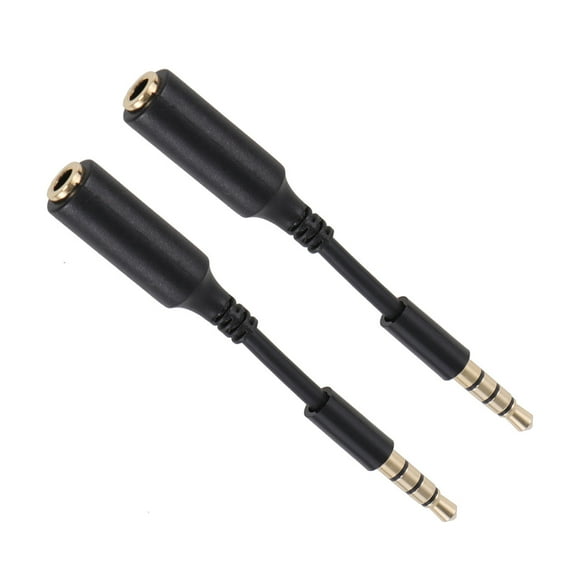 Toddmomy 2Pcs Audio Extension Cable for Headphone Jack Extension with Sound Stereo Extender Black PVC 3.5mm Aux Port