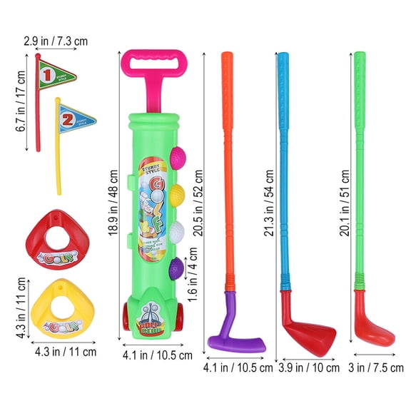 Toddmomy 2Sets Golf Toy Children Promote Physical and Mental Development Plastic Outdoor Fun Sports Toys