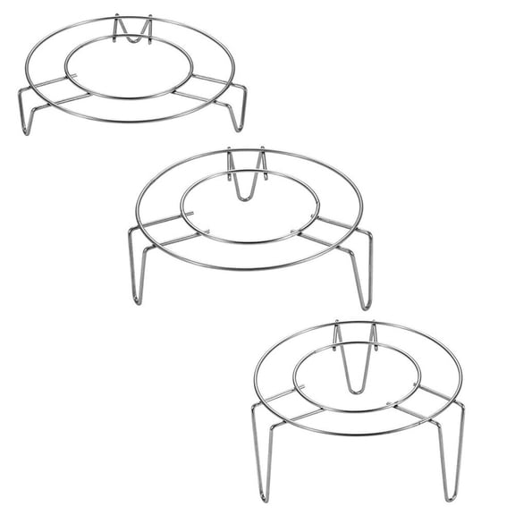 Toddmomy 3Pcs Thickened Steamed Rack Silver Round for Home Users and Cooks