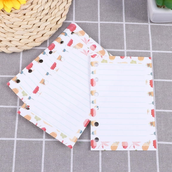 Toddmomy 40 Sheets Pack White Refill Paper Lined Journal Notebook Inserts Practical Use for Travel