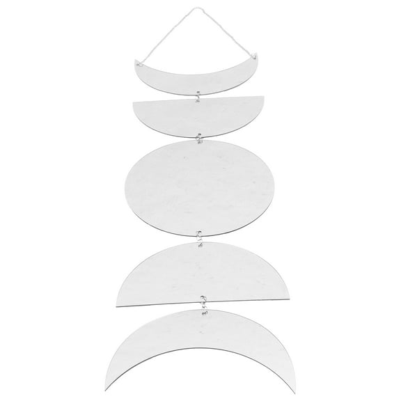 Toddmomy Hanging Acrylic Mirror Moon Phase Room 1Set 32.3x7.9x0.1In