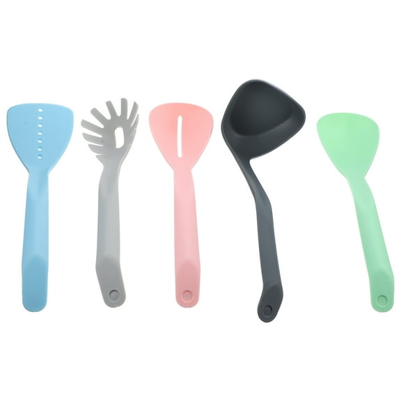 Toddmomy 5Pieces Household Cooking Spatula Nylon Kitchen Tools Set for Dinner Table Food Preparation