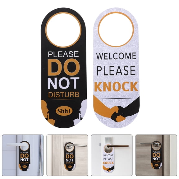 Toddmomy Double Sided Door Sign Assorted Color 2Pcs