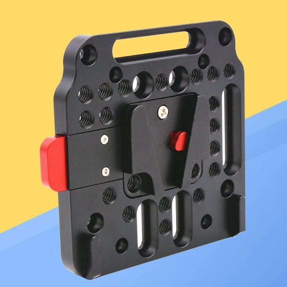 Toddmomy Black 9 x 9 x 1.3Cm Aluminum Action Camera Quick Release Mount 1Pcs for Stabilizer