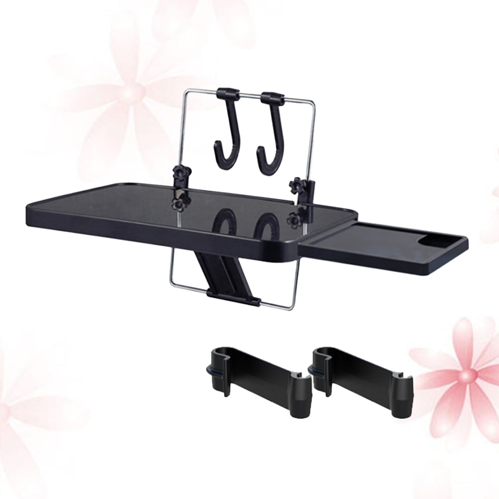 Toddmomy Car Traveler 1Pack ABS Stainless Steel Backseat Beverage Rack Dining Plate 35*9.2in