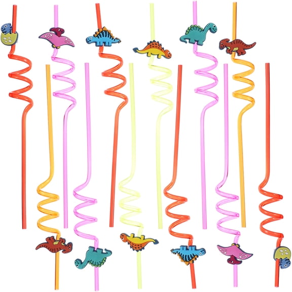 Toddmomy Creative Curved Reusable Drinking Straws for Parties in Assorted Colors Safe Convenient PETG 18pcs