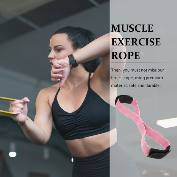 Toddmomy Elastic Yoga Resistance Band Pink for Fitness Stretching Strength and Muscle Power At Home