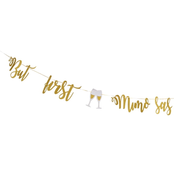 Toddmomy Mimosas Letter Pendant Hanging Banner 1Set Paper Party Hanging Decoration