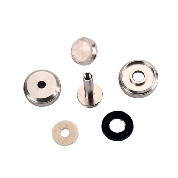 Toddmomy Musical Instrument Repair Kit 1 Set Silver Trumpet Repairing Parts Screw Rod Cover