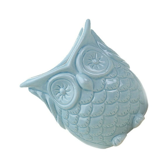 Toddmomy Owl Design Succulent Pot 1 Set Creative Green Plant Ceramic Container for Home Blue