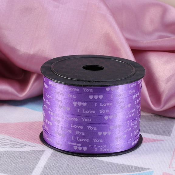 Toddmomy Purple Heart Curling Ribbon for DIY Crafts Valentine present Wrapping 100 Yards 5MM Polyester