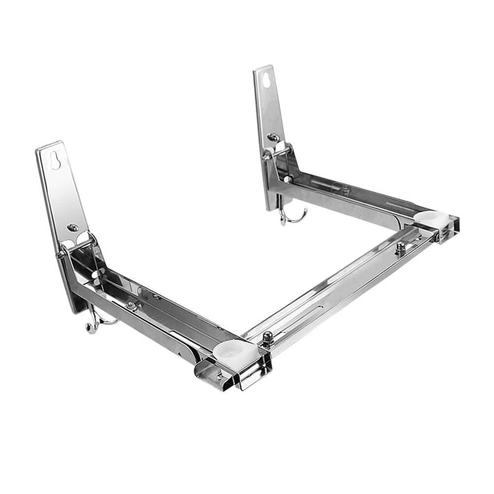 Toddmomy Retractable Wall-Mounted Kitchen Rack 1Pack Stainless Steel Foldable Shelf For Microwave Oven And Oven Storage