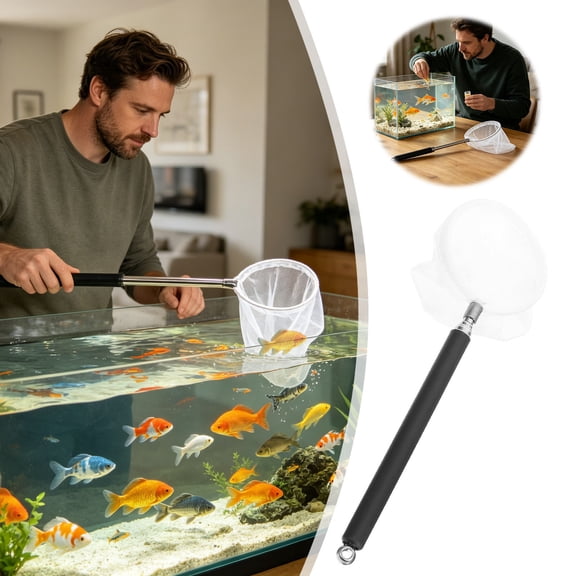 Toddmomy Small Aquarium Net Retractable Net With Fine Mesh For Tank And Pond Use