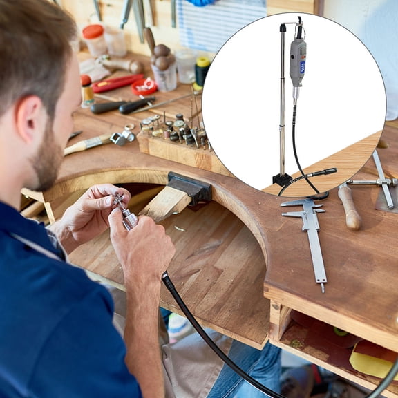 Toddmomy TabletopGrinder Stand Electric Grinder Support Steel Pipe Plastic 1Set 9.82x2.55x0.79Inch