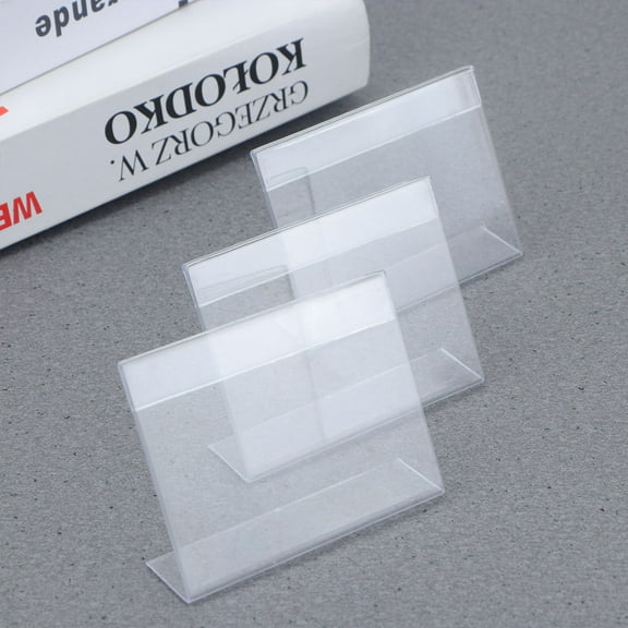 Toddmomy Transparent 12Pcs Plastic Label Holder for Retail Stores Easy Reading and Reusable