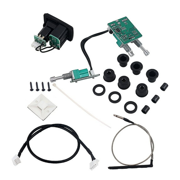 Toddmomy Ukulele Piezo Pickup Preamp With Treble And Bass Control Knobs Circuit Board Output Jack For Volume Black