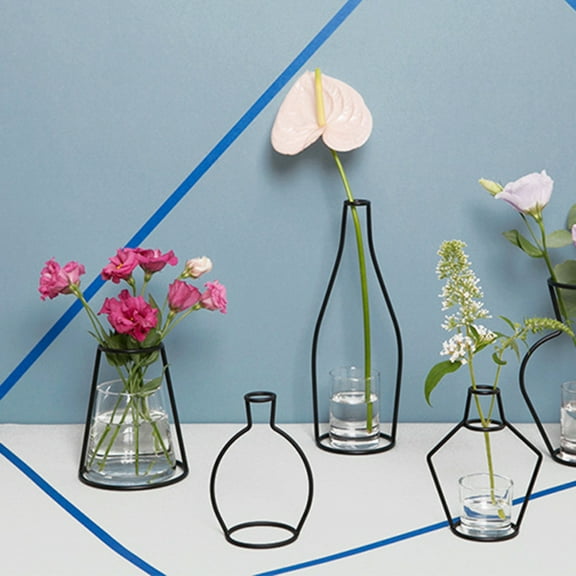 Toddmomy Wrought Iron Flower Pot Rack 1Set Iron Shelving Rectangular Black 15.0X12.0X0.4In For Garden Decoration