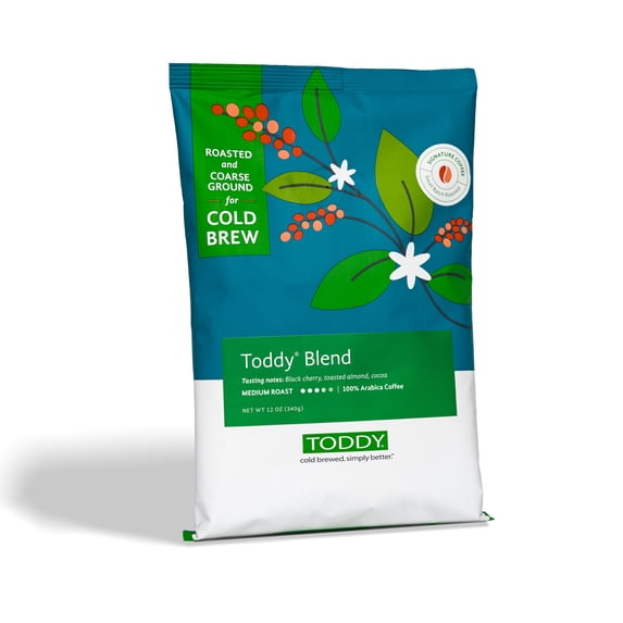 Toddy Blend Cold Brew Medium Roast Course Ground Coffee, 12oz