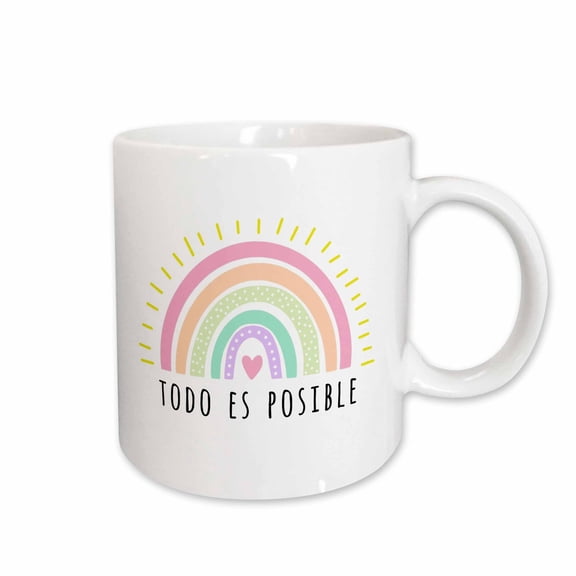 3drose, Todo Es Posible - Inspiring Spanish Quote - Everything Is Possible, 15oz Mug