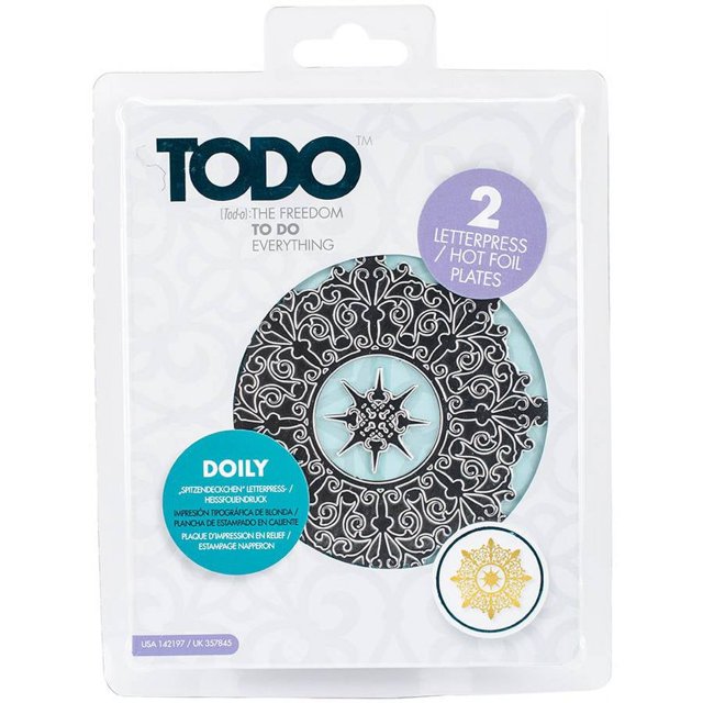 Todo Letterpress and Hot Foil Plate, Doily