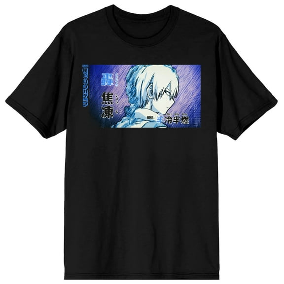 Todoroki Mens My Hero Academia Anime Black Short Sleeve Graphic Tee-XXL