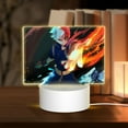 thumbnail image 1 of Todoroki Shoto My Hero Academia Acrylic Night Light Adjustable 3 Light Modes USB Cable Lamp Light Display Base Rectangular LED Light For Bookshelves Desk Bedside Tables Bedroom Child Room, 1 of 9