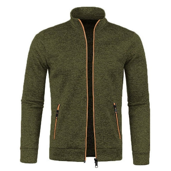 Todqot Men's Sweater Coat- Lightweight Fleece Hoodless Outwear Zipper Casual Winter Jackets for Men