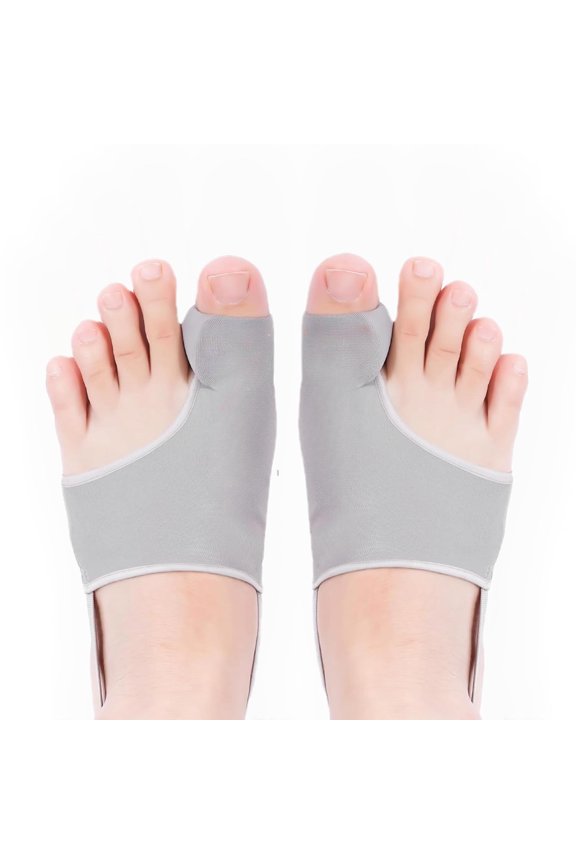 Toe Alignment Socks for Bunion Correction - Day & Night Wear, Comfortable & Breathable, Fits in All Shoes, Gentle Straightening, Gray