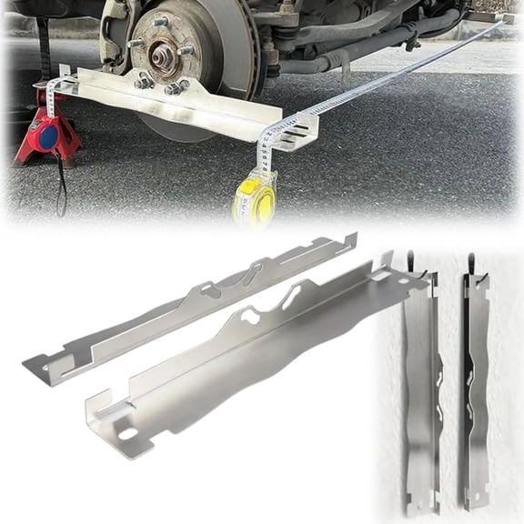 Toe Alignment Tool Plates Heavy Duty Stainless Steel Wheel Alignment Kit | toe alignment plates for precise wheel measurement, easy DIY alignment for most cars and trucks with hanging storage holes