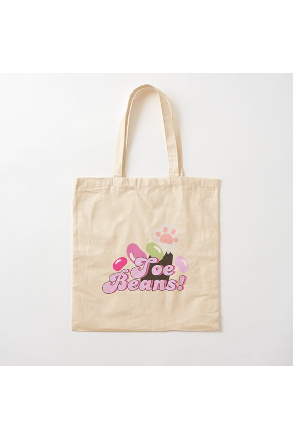Toe Beans Style 003 Canvas Tote Bags, Reusable Shopping Bag