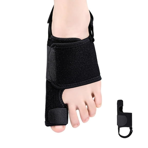 Toe Brace - Big Toe Taping Splint Straightener Wrap with Support Straps for Sprains and Hallux Rigidus Relief (Left)