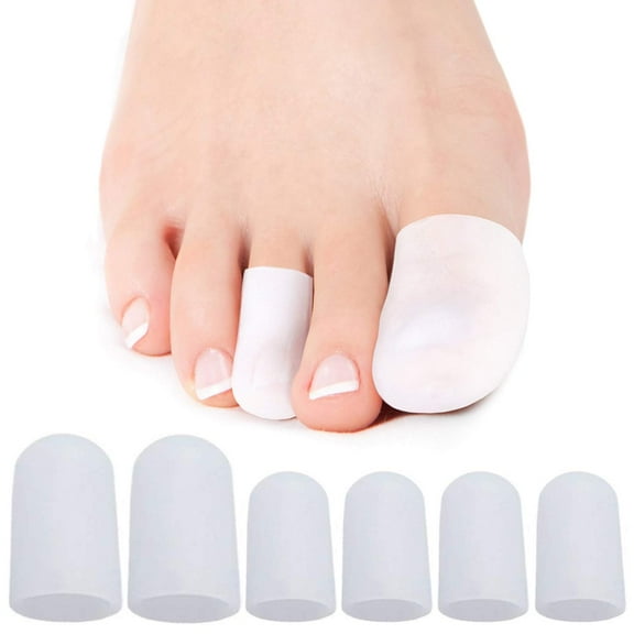 Toe Caps Toe Protectors Gel Toe Guards Cushion Toes Relief for Calluses, Corns, Hammer Toes, Overlapping Toes, Blisters, Ingrown Toenails, Crooked Toes For Men and Women Inside Socks and Shoes