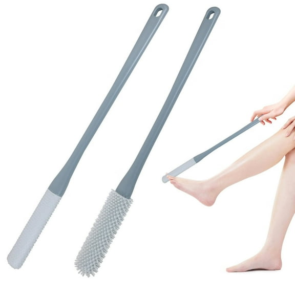 Toe Cleaning Brush, Long Handle Toe Seam Massage Brush Soft Shower Foot Scrubber Brush Lotion Applicator for Feet Cleaners Toe Gap Cleaning Foot File for Seniors Elderly Men Women
