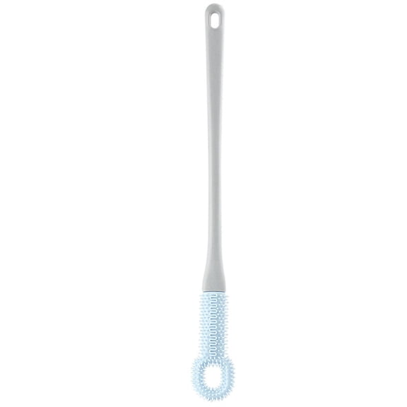 Toe Cleaning Brush,Soft Feet Care Scrub For Seniors,Foot Brush,Toe Brush,Silicone Foot Scrubber For Shower With Long Handle,Foot Cleaner,Shower Foot Scrubber,Lotion Applicator For Feet,Blue,1PC,15.8"