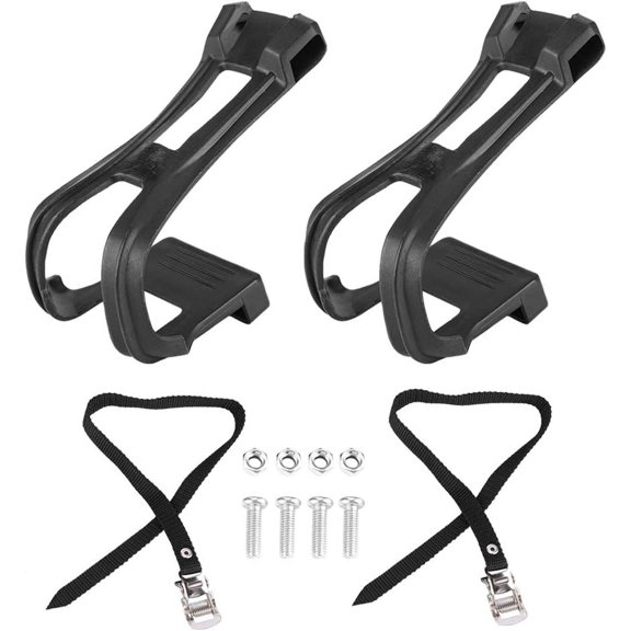 Toe Clips, Non Slip Cycling Pedal Straps Set for Fixie Road Bikes Commuters and Fitness Riders