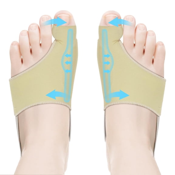 Toe Corrector and Toe Separator for Hallux Valgus - Big Toe Alignment Brace for Men and Women, Breathable Wicking Mesh with Flexible Splint, Lightweight All - Day Pain Relief,Multicolor B