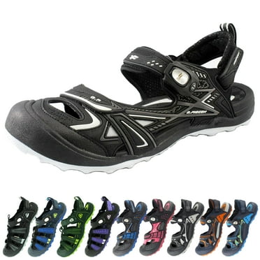 Toe Guards Closed Toe Sandals for Women & Men: 1642 Black, EU40 (Women Size 10-10.5 / Men Size 8.5-9)