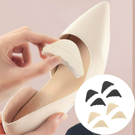 New Toe Inserts For Shoes 4 Pairs Shoe Inserts For Women Men Foam Toe Filler Shoe Fitters Black And Beige